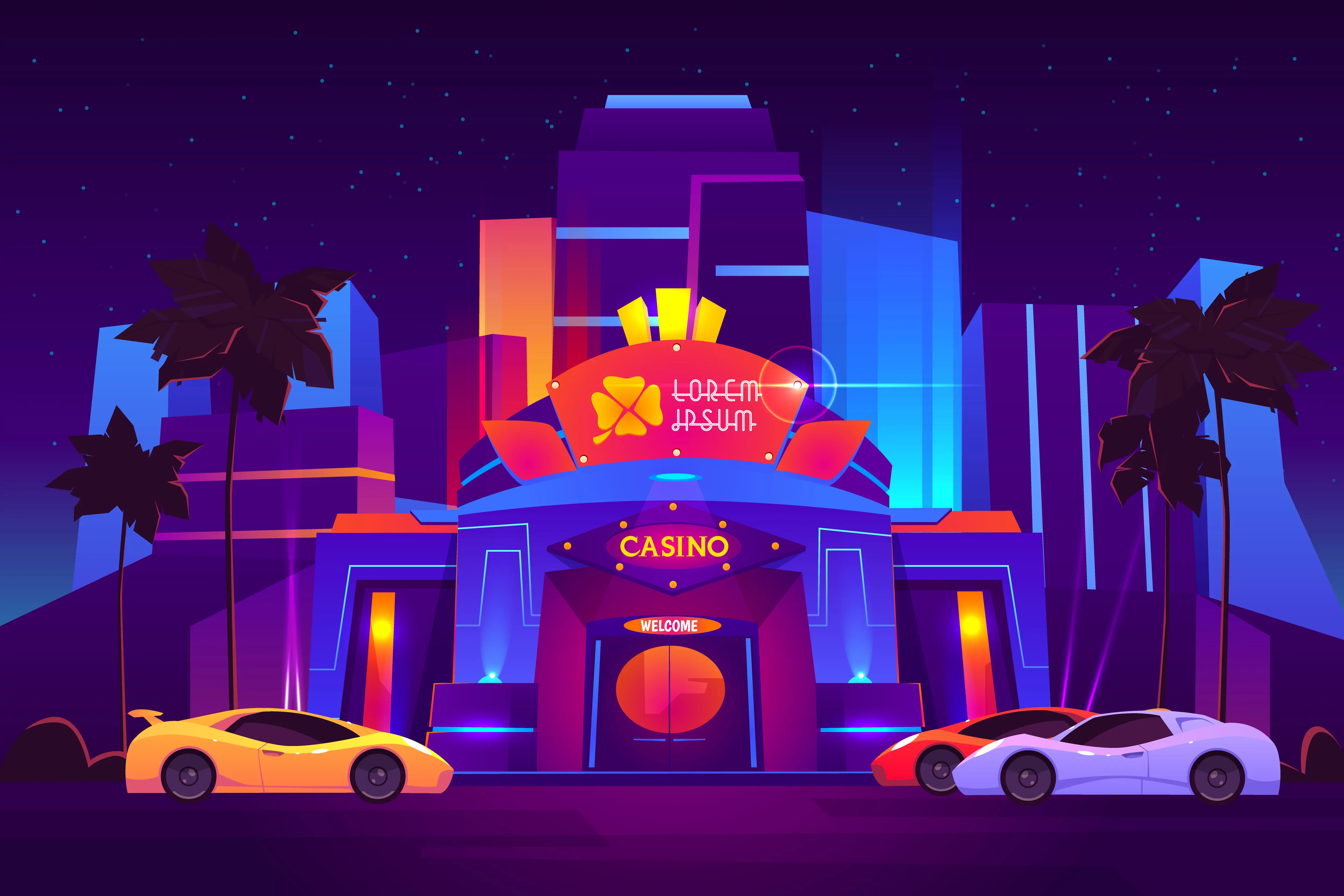 Casino Night City Background